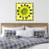 Groene olijfbloem — Gewikkeld canvas Afdruk (Insitu (Slaapkamer))