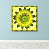 Groene olijfbloem — Gewikkeld canvas Afdruk (Insitu (Houten vloer))
