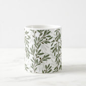 Groene Olijfboom Branch Mediterraan Patroon Koffiemok (Center)
