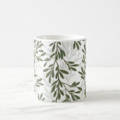 Groene Olijfboom Branch Mediterraan Patroon Koffiemok (Center)