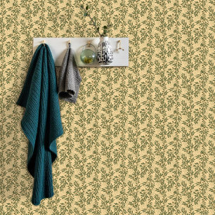Groene Olijfboomtak Mediterraan Patroon Behang