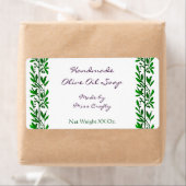 Groene olijfolie laat aangepaste zeeplabels op etiket (Insitu)