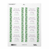 Groene olijfolie laat aangepaste zeeplabels op etiket (Full Sheet)