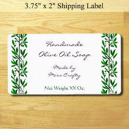 Groene olijfolie laat aangepaste zeeplabels op etiket