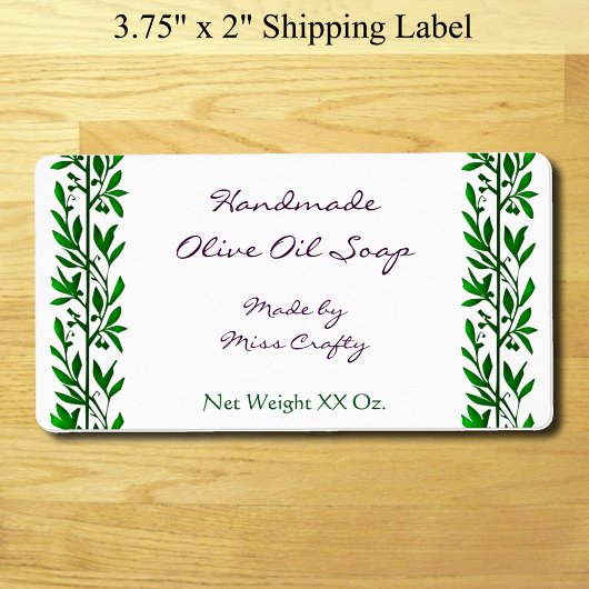 Groene olijfolie laat aangepaste zeeplabels op etiket