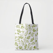 Groene olijfolie tote bag (Voorkant)