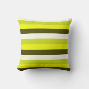 Groene olijfolie - White Stripes Pattern Kussen