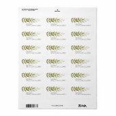 Groene Olijftak retour adreslabels Etiket (Full Sheet)