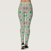 Groene olijfversiering leggings (Achterkant)