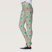 Groene olijfversiering leggings (Links)