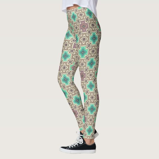Groene olijfversiering leggings (Links)