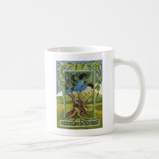 Groene olijven 2014 koffiemok (Rechts)