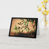 Groene olijven aan tak kaart (Gele Bloem)