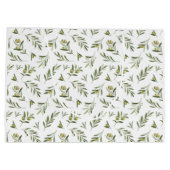 Groene olijven aquarel groot cadeauzakje (Achterkant)