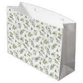 Groene olijven aquarel groot cadeauzakje (Achterkant Gekanteld)