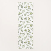 Groene olijven aquarel yogamat (Voorkant)