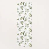 Groene olijven aquarel yogamat (Achterkant)
