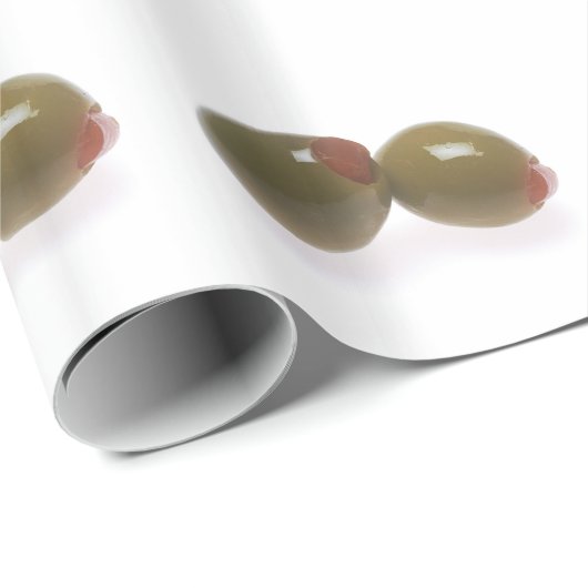 Groene olijven cadeaupapier (Rol Hoek)