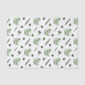 Groene olijven en olijftakken tissuepapier (Voorkant)