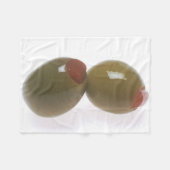 Groene olijven fleece deken (Voorkant (Horizontaal))