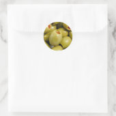 Groene olijven ronde sticker (Tas)