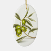 Groene olijventak keramisch ornament (Rechts)