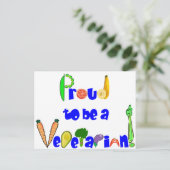 Groene om een vegetariër te zijn briefkaart (Staand voorkant)