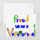 Groene om een vegetariër te zijn briefkaart (Voorkant / Achterkant)