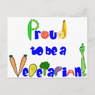 Groene om een vegetariër te zijn briefkaart