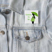 Groene oma-Button Vierkante Button 5,1 Cm (In situ)