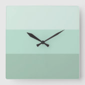 Groene omber gestript vierkante klok (Voorkant)