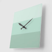 Groene omber gestript vierkante klok (Hoek)