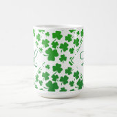 Groene Ombre 3-blad klaver Shamrock patroon Koffiemok (Center)