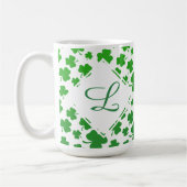 Groene Ombre 3-blad klaver Shamrock patroon Koffiemok (Links)