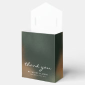 Groene ombre Boho - minimalistische bruiloft Bedankdoosjes (Geopend)