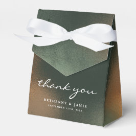 Groene ombre Boho - minimalistische bruiloft Bedankdoosjes