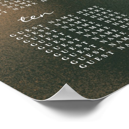 Groene ombre Boho - minimalistische weddenschapenk Poster (Hoek)