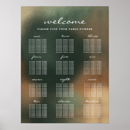 Groene ombre Boho - minimalistische weddenschapenk Poster