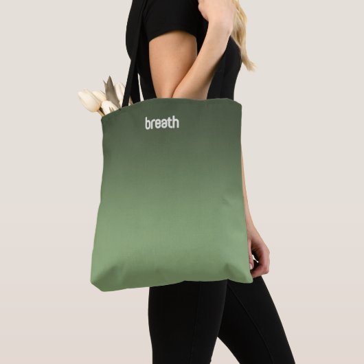 Groene Ombre Canvas tas – Zachte kleur, sterke spi (Dichtbij)