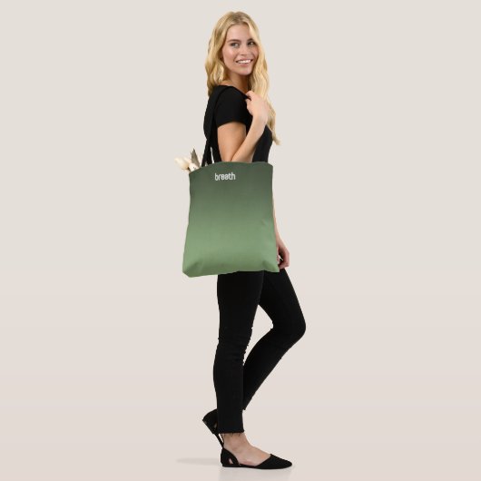 Groene Ombre Canvas tas – Zachte kleur, sterke spi (Op model)