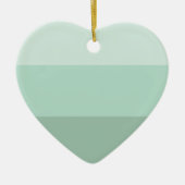 Groene Ombre Gestreept Keramisch Ornament (Voorkant)