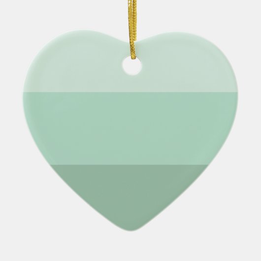 Groene Ombre Gestreept Keramisch Ornament (Voorkant)