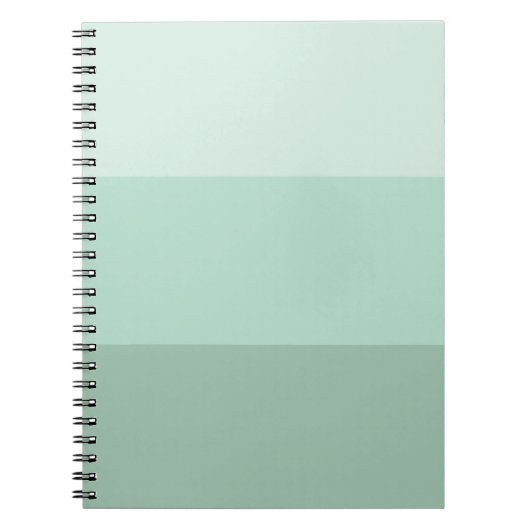Groene Ombre Gestreepte Notitieboek (Voorkant)