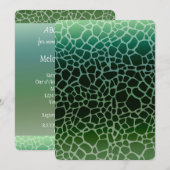 Groene Ombre Giraffe Print Baby shower Kaart (Voorkant / Achterkant)