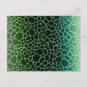 Groene Ombre Giraffe Print Briefkaart