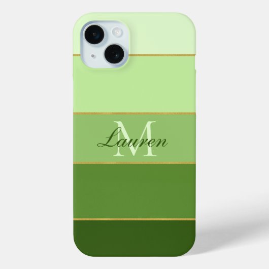 Groene Ombre Kleurblok Personalized Case-Mate iPhone Case (Achterkant)