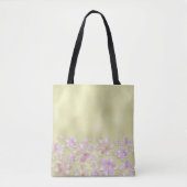 GROENE OMBRE MET PINKBUTTERFLIES EN -STROMEN TOTE BAG (Voorkant)