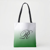 Groene Ombre over om het even welke kleur met Mono Tote Bag (Voorkant)