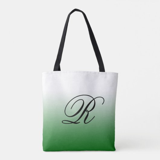 Groene Ombre over om het even welke kleur met Mono Tote Bag (Achterkant)