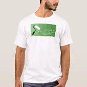 Groene ombre & Paint Roller, schilder & decorator T-shirt (Voorkant)